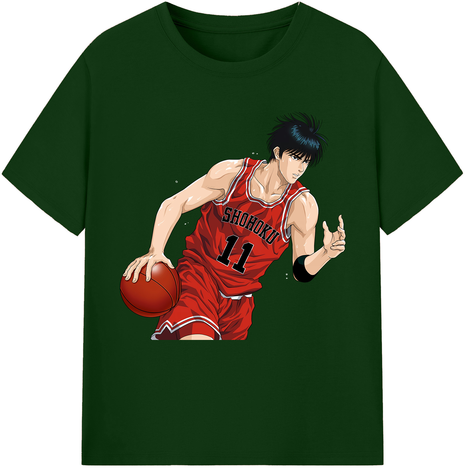 SLAM DUNK／スラムダンク 綿100％半袖Tシャツ（フロントプリント）